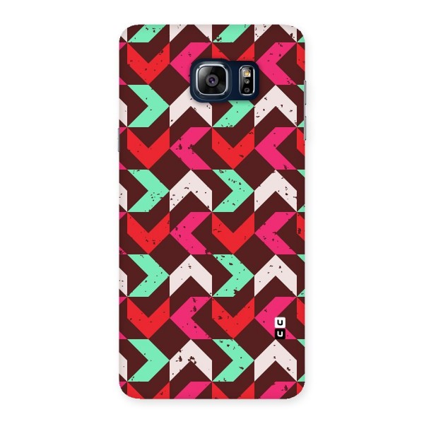 Retro Red Pink Pattern Back Case for Galaxy Note 5