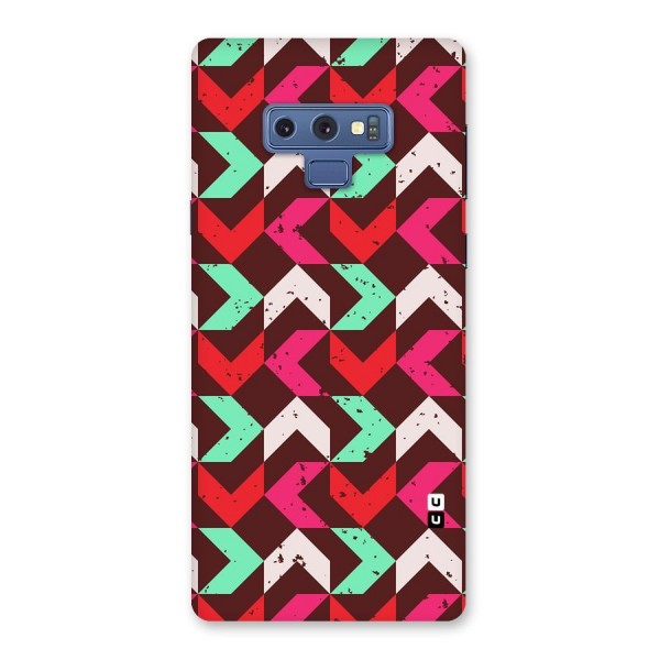 Retro Red Pink Pattern Back Case for Galaxy Note 9