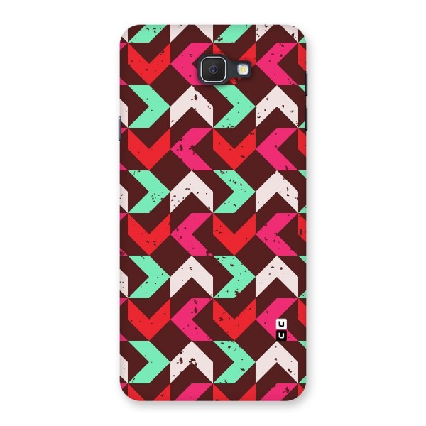 Retro Red Pink Pattern Back Case for Galaxy On7 2016