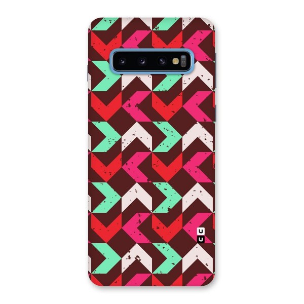 Retro Red Pink Pattern Back Case for Galaxy S10