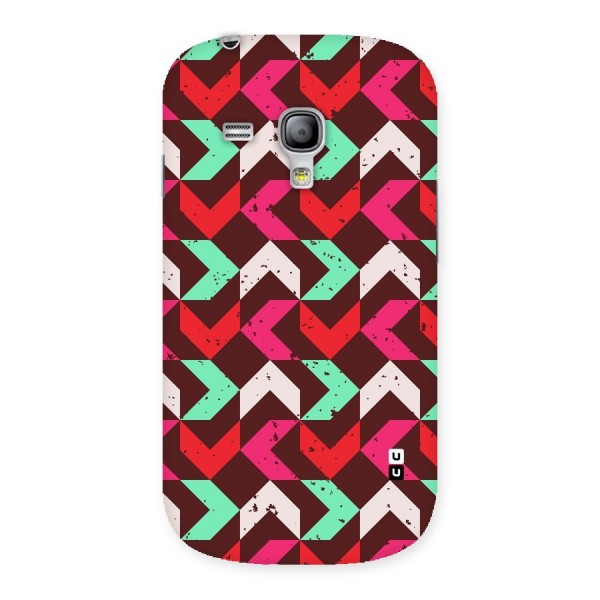 Retro Red Pink Pattern Back Case for Galaxy S3 Mini