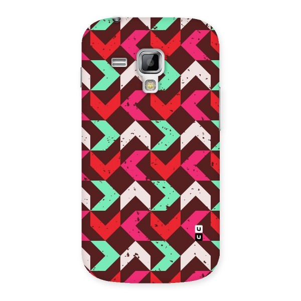 Retro Red Pink Pattern Back Case for Galaxy S Duos
