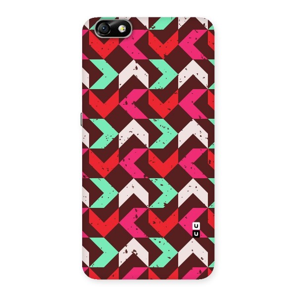 Retro Red Pink Pattern Back Case for Honor 4X