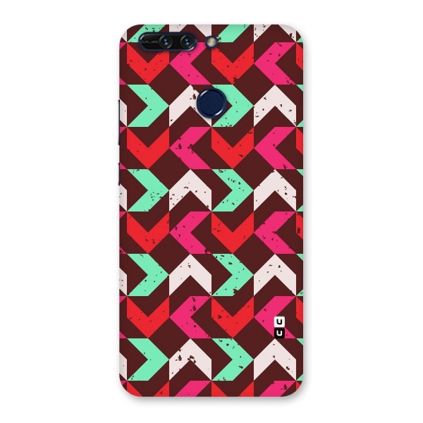 Retro Red Pink Pattern Back Case for Honor 8 Pro