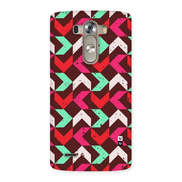 Retro Red Pink Pattern Back Case for LG G3