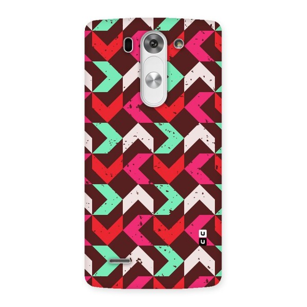 Retro Red Pink Pattern Back Case for LG G3 Mini