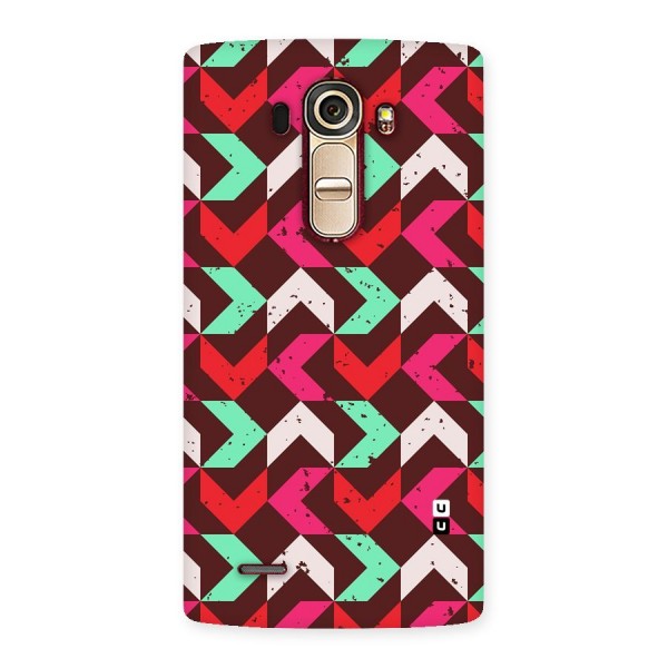 Retro Red Pink Pattern Back Case for LG G4