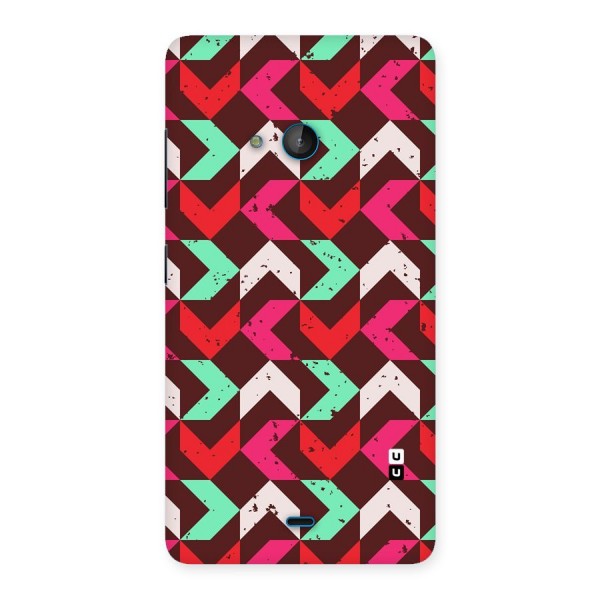 Retro Red Pink Pattern Back Case for Lumia 540