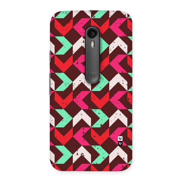 Retro Red Pink Pattern Back Case for Moto G3