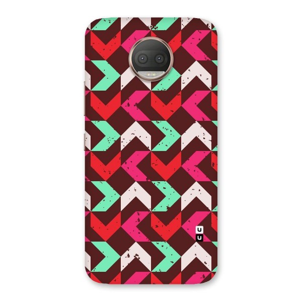 Retro Red Pink Pattern Back Case for Moto G5s Plus
