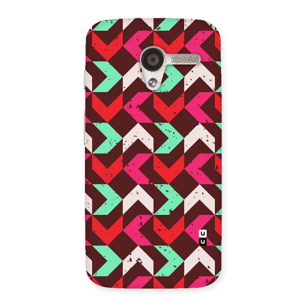 Retro Red Pink Pattern Back Case for Moto X