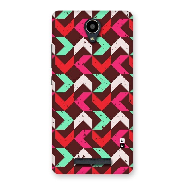 Retro Red Pink Pattern Back Case for Redmi Note 2