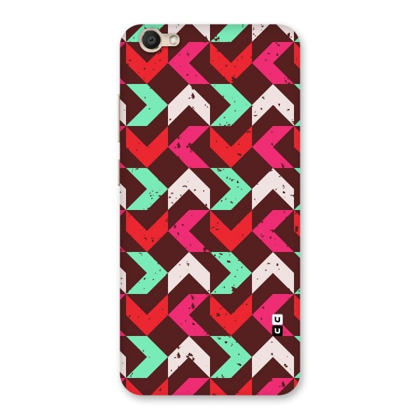 Retro Red Pink Pattern Back Case for Vivo Y67