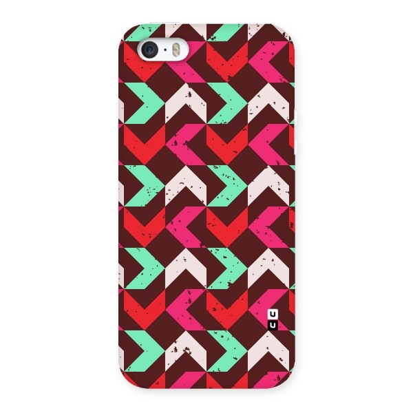 Retro Red Pink Pattern Back Case for iPhone 5 5S