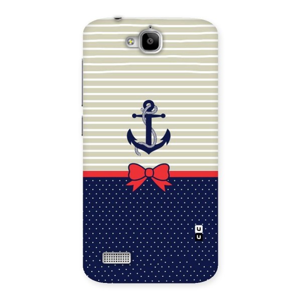 Ribbon Anchor Back Case for Honor Holly