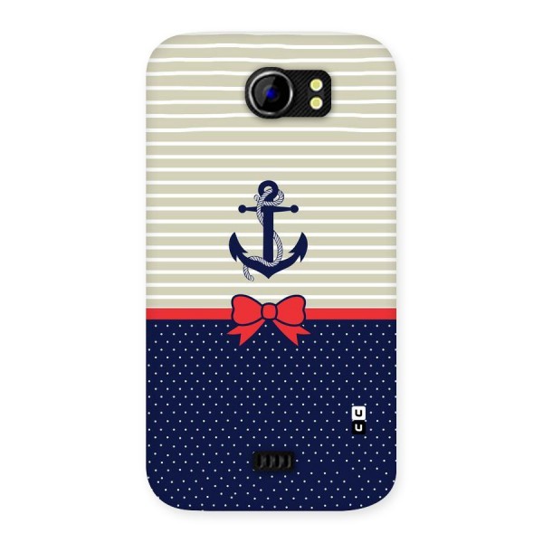 Ribbon Anchor Back Case for Micromax Canvas 2 A110