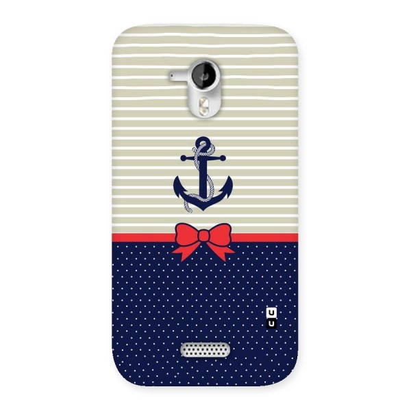 Ribbon Anchor Back Case for Micromax Canvas HD A116