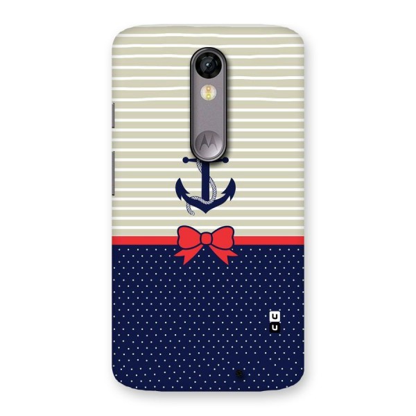 Ribbon Anchor Back Case for Moto X Force