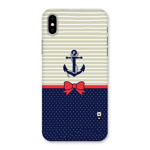 Ribbon Anchor Back Case for iPhone X