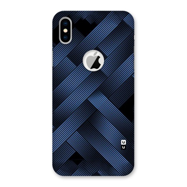 Ribbon Stripes Back Case for iPhone XS Logo Cut