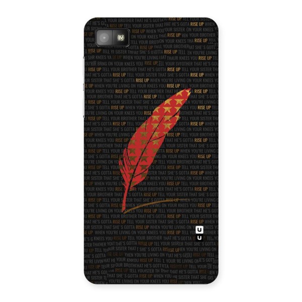 Rise Up Feather Back Case for Blackberry Z10