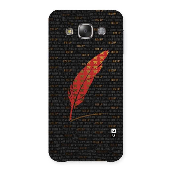 Rise Up Feather Back Case for Galaxy E7