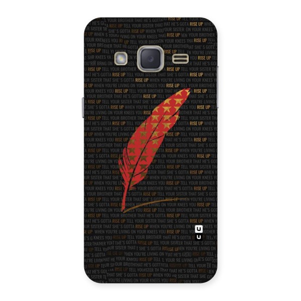 Rise Up Feather Back Case for Galaxy J2