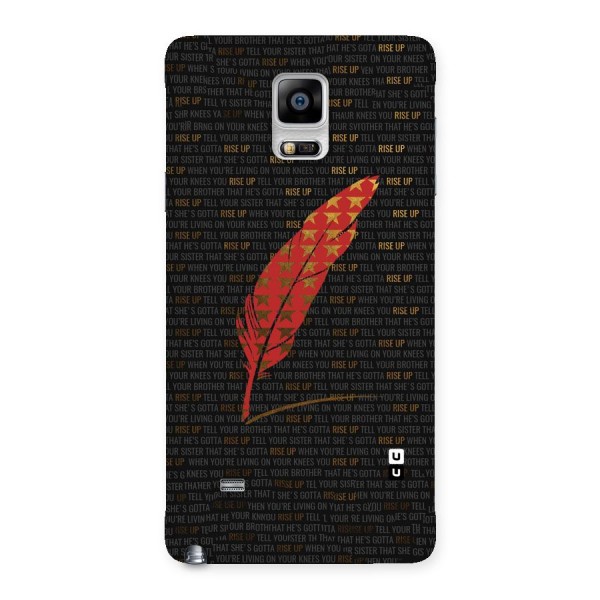 Rise Up Feather Back Case for Galaxy Note 4