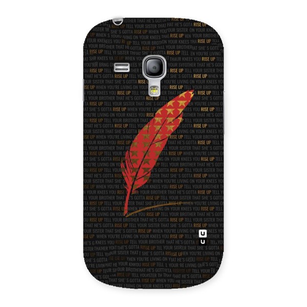 Rise Up Feather Back Case for Galaxy S3 Mini