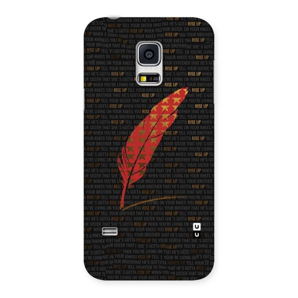 Rise Up Feather Back Case for Galaxy S5 Mini