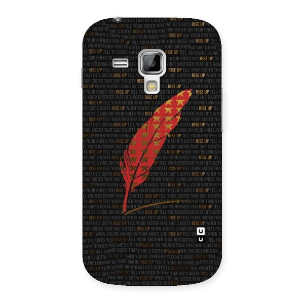 Rise Up Feather Back Case for Galaxy S Duos