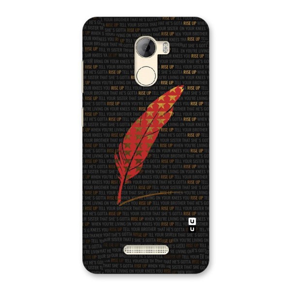 Rise Up Feather Back Case for Gionee A1 LIte