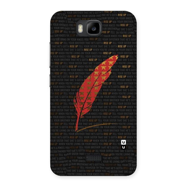 Rise Up Feather Back Case for Honor Bee