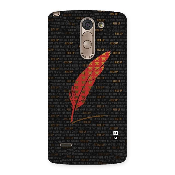 Rise Up Feather Back Case for LG G3 Stylus