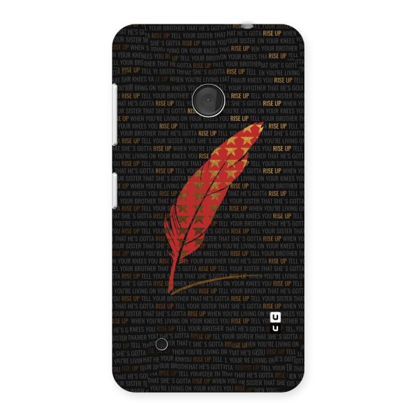 Rise Up Feather Back Case for Lumia 530