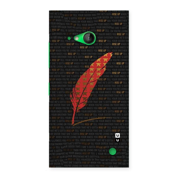 Rise Up Feather Back Case for Lumia 730