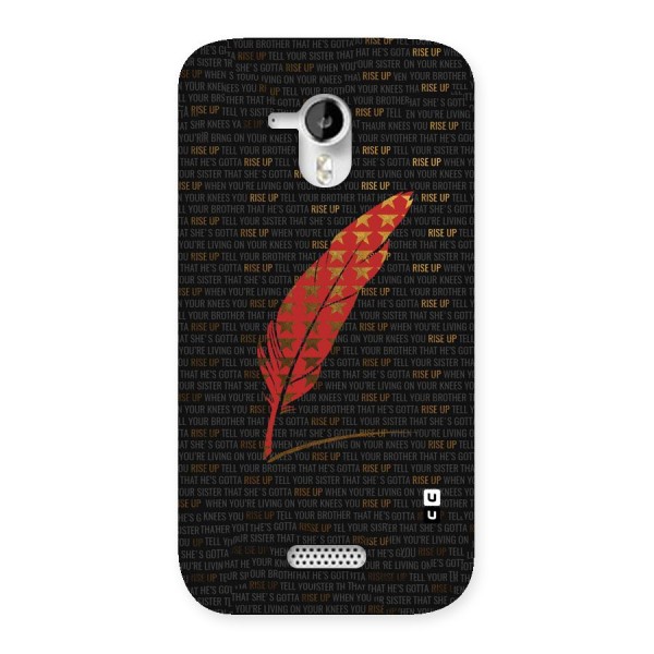 Rise Up Feather Back Case for Micromax Canvas HD A116