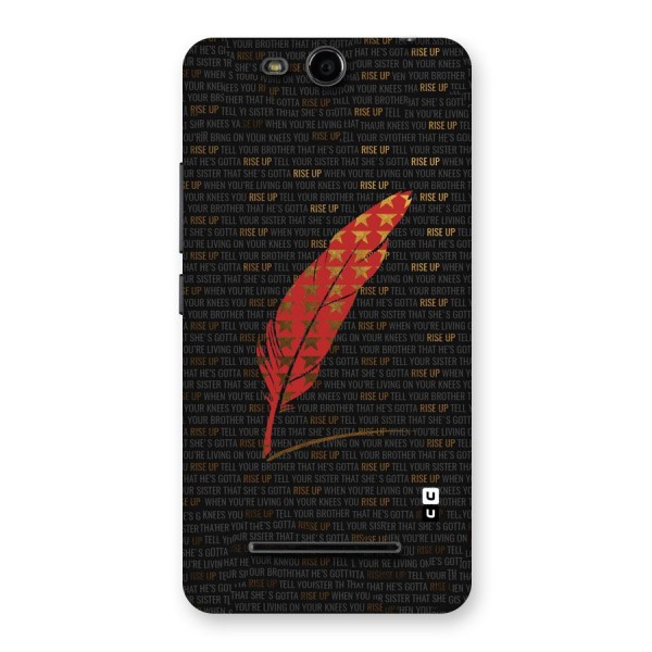 Rise Up Feather Back Case for Micromax Canvas Juice 3 Q392