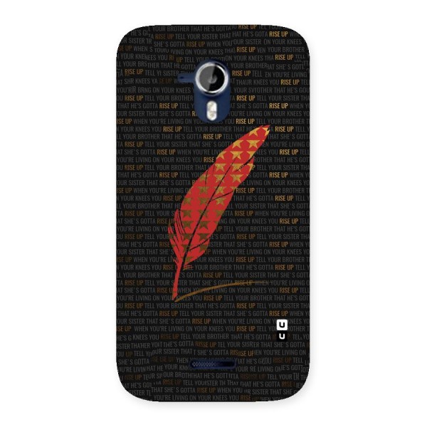 Rise Up Feather Back Case for Micromax Canvas Magnus A117
