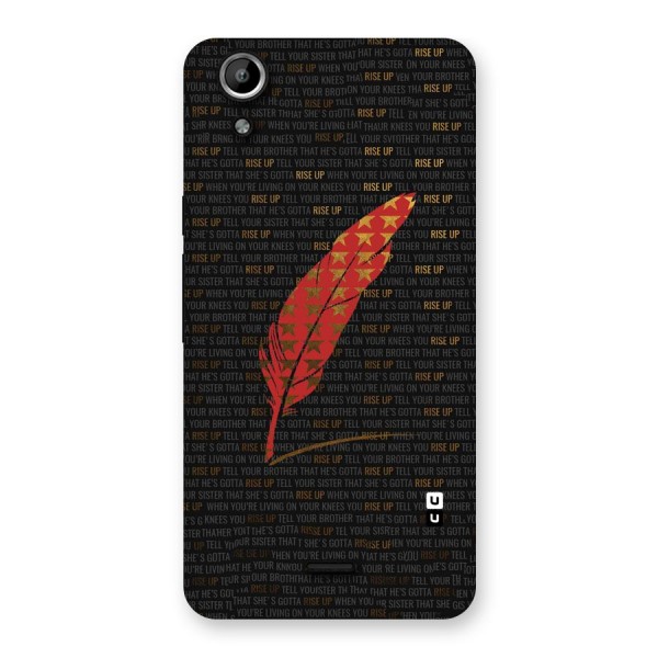 Rise Up Feather Back Case for Micromax Canvas Selfie Lens Q345