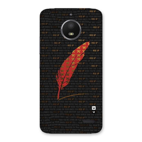 Rise Up Feather Back Case for Moto E4