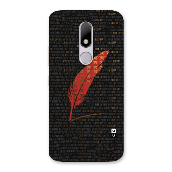 Rise Up Feather Back Case for Moto M