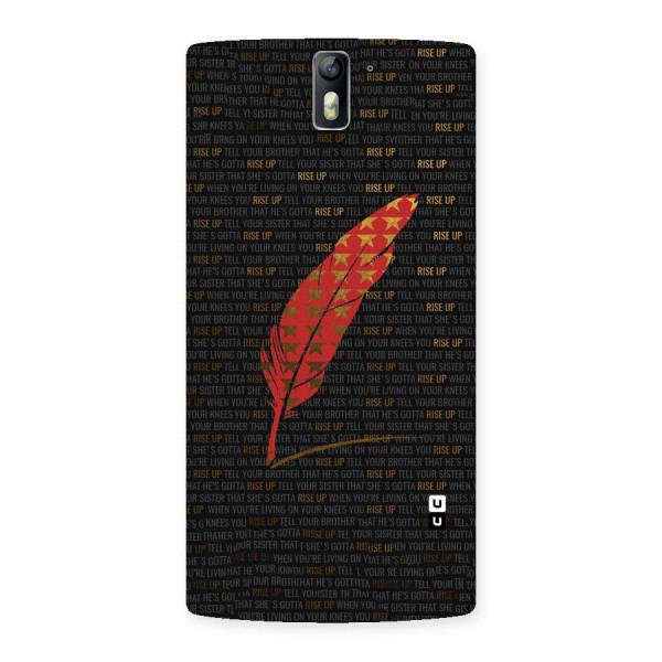 Rise Up Feather Back Case for One Plus One