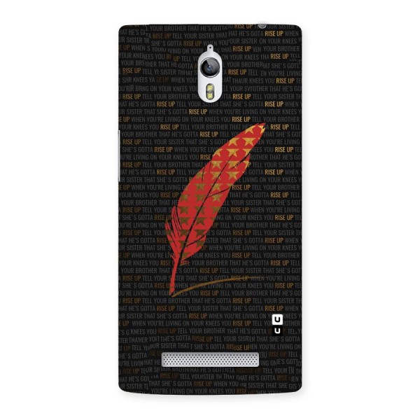 Rise Up Feather Back Case for Oppo Find 7