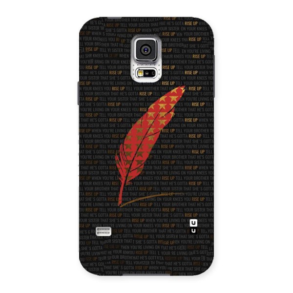 Rise Up Feather Back Case for Samsung Galaxy S5