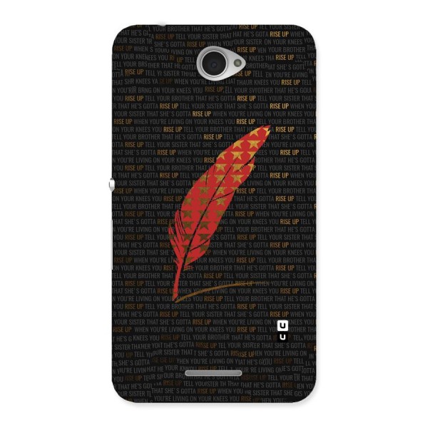 Rise Up Feather Back Case for Sony Xperia E4