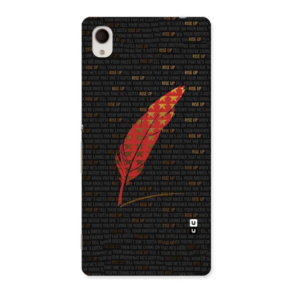 Rise Up Feather Back Case for Sony Xperia M4