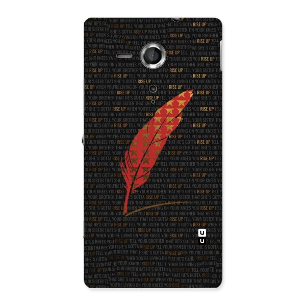 Rise Up Feather Back Case for Sony Xperia SP