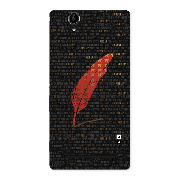 Rise Up Feather Back Case for Sony Xperia T2