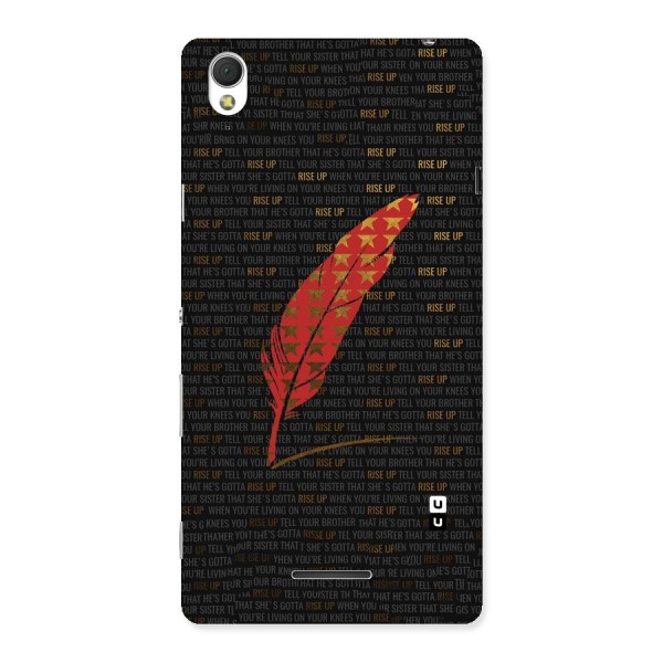 Rise Up Feather Back Case for Sony Xperia T3